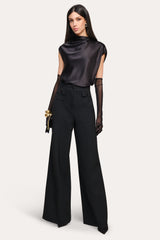 Diane Silk Draped Blouse | Elie Tahari BLACK