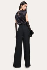 Diane Silk Draped Blouse | Elie Tahari BLACK