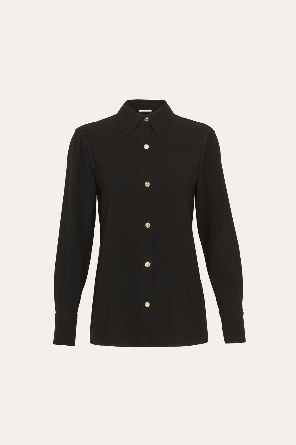 Japanese Crepe Button Down | Elie Tahari BLACK