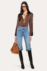 Silk Button Down | Elie Tahari ESPRESSO