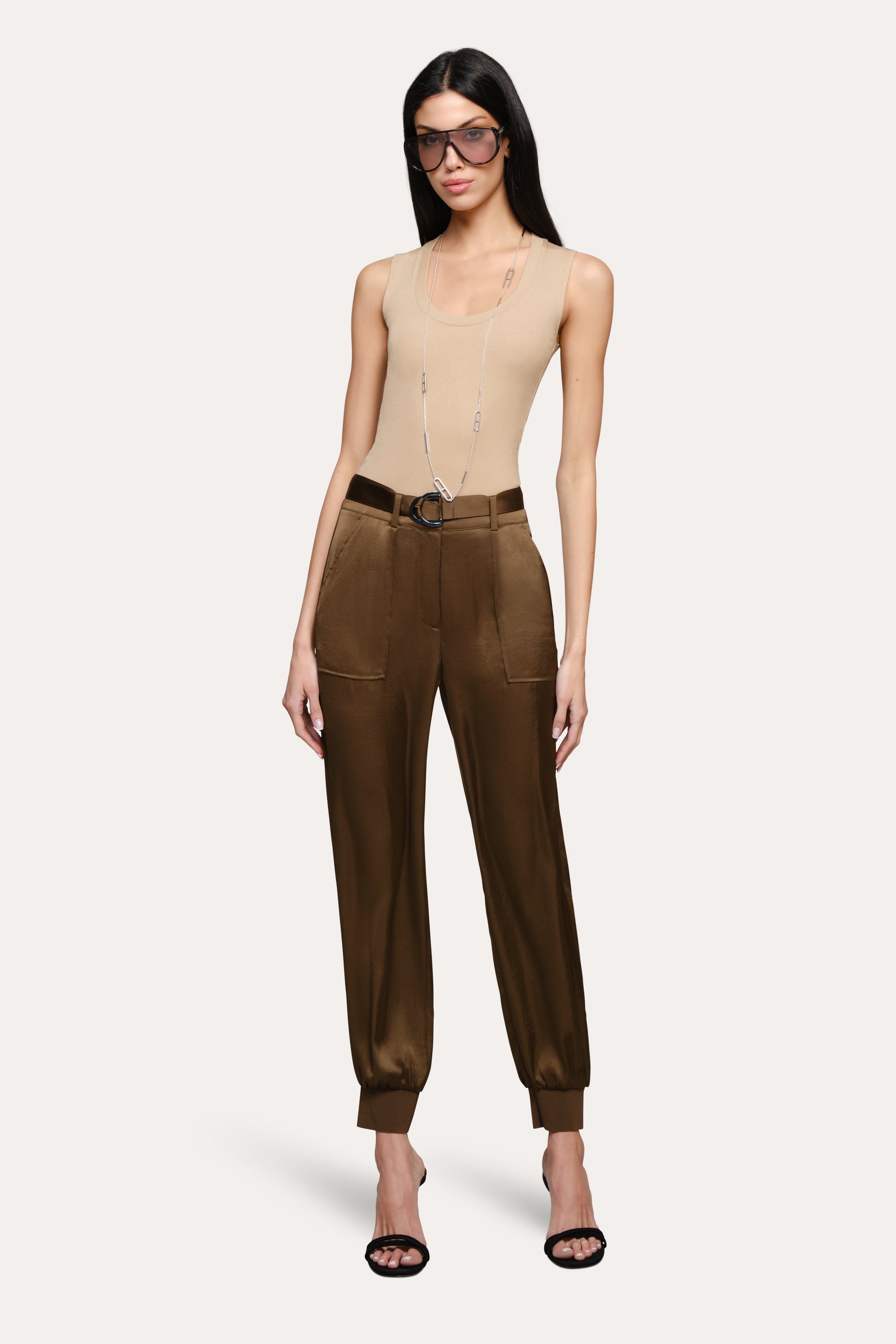 Rosie Rib Tank | Elie Tahari SANDCASTLE