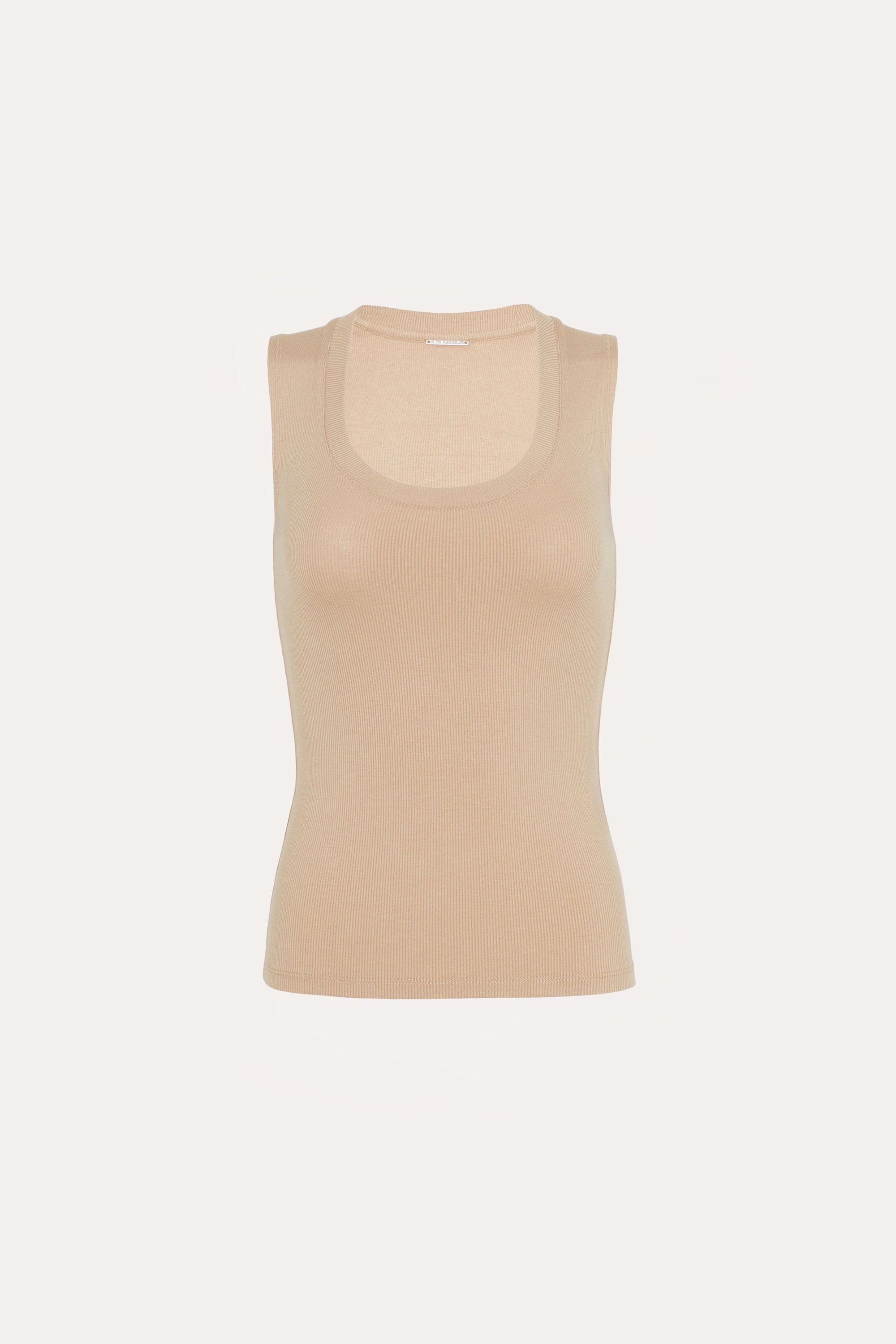 Rosie Rib Tank | Elie Tahari SANDCASTLE