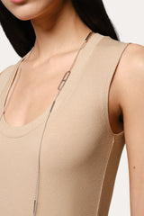Rosie Rib Tank | Elie Tahari SANDCASTLE