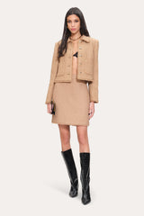Boucle Tweed Skirt | Elie Tahari CAMEL MULTI