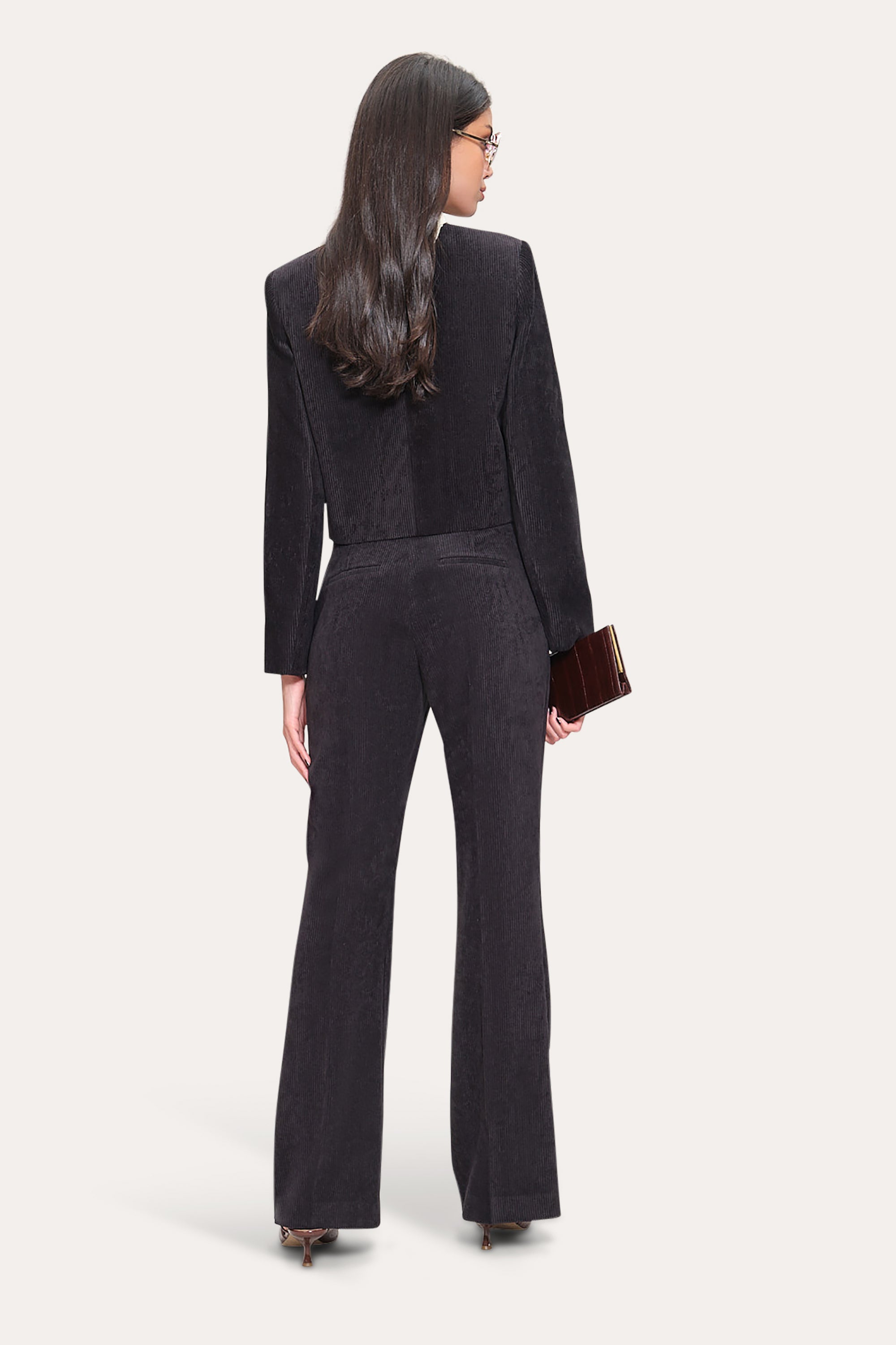 Corduroy Flare Pant | Elie Tahari BLACK