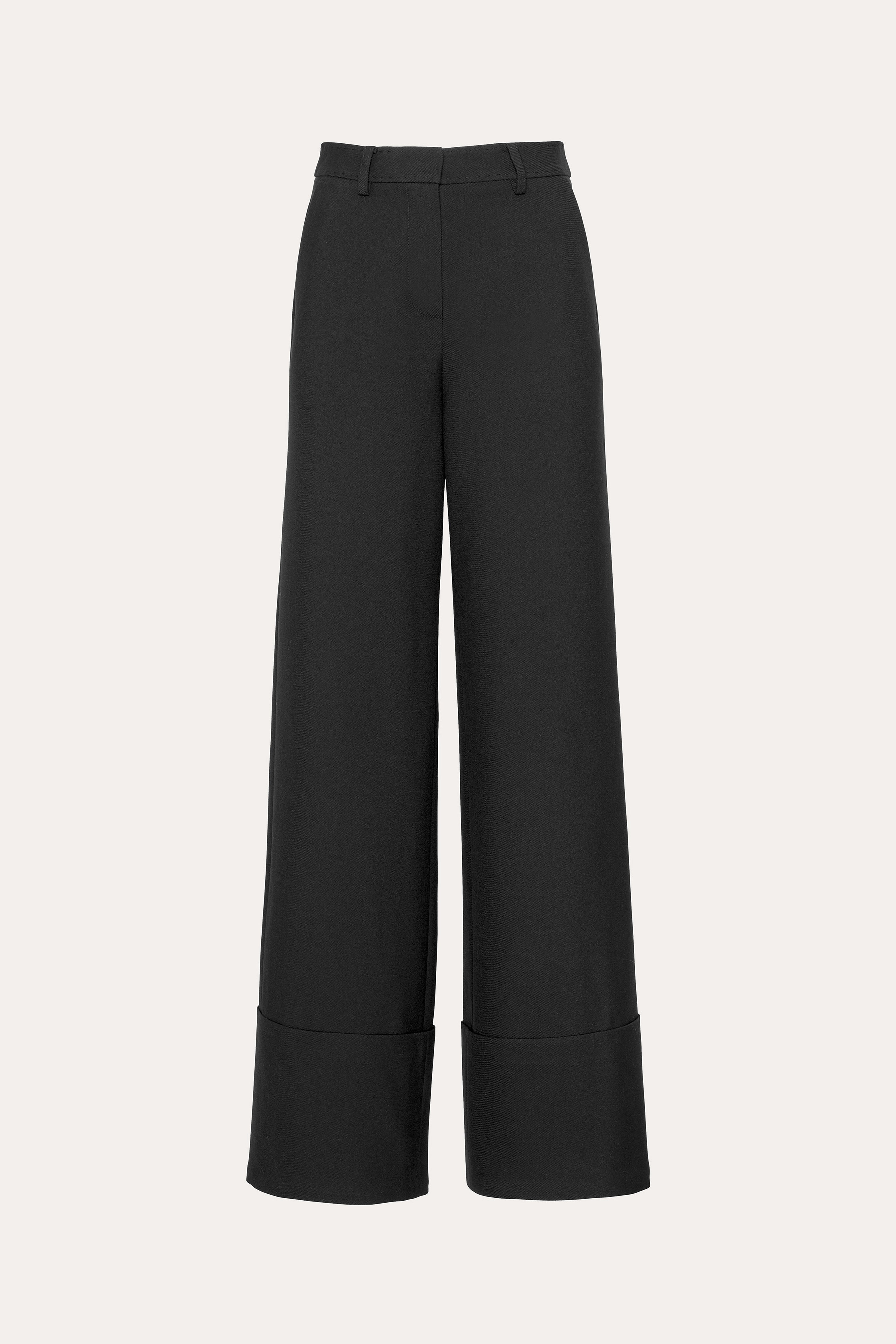 Twill Cuffed Pant | Elie Tahari BLACK