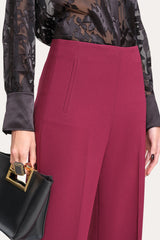 Crepe Wide Pant | Elie Tahari MULBERRY