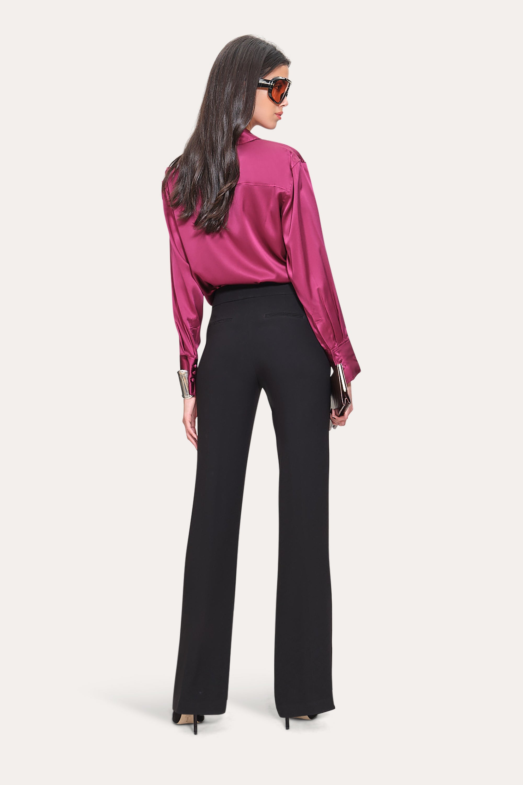 Silk Button Down Shirt | Elie Tahari MULBERRY