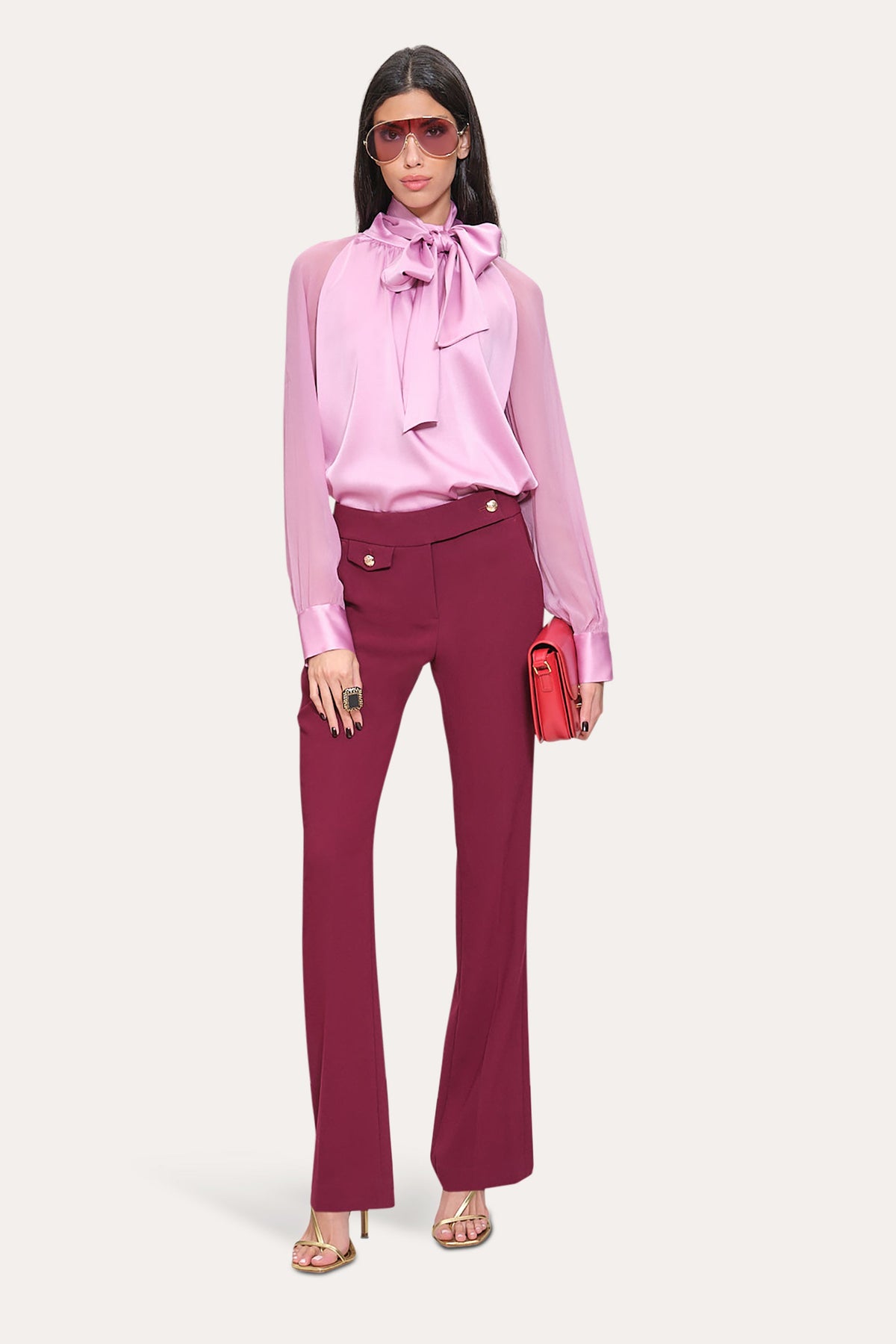 Amara Flare Pant | Elie Tahari MULBERRY