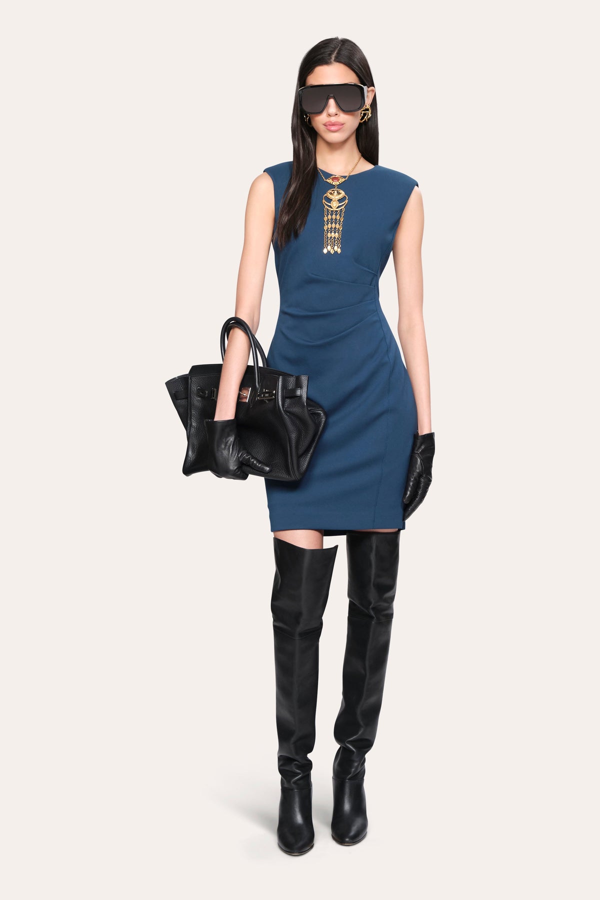Erin Ruched Dress | Elie Tahari DEEP TEAL