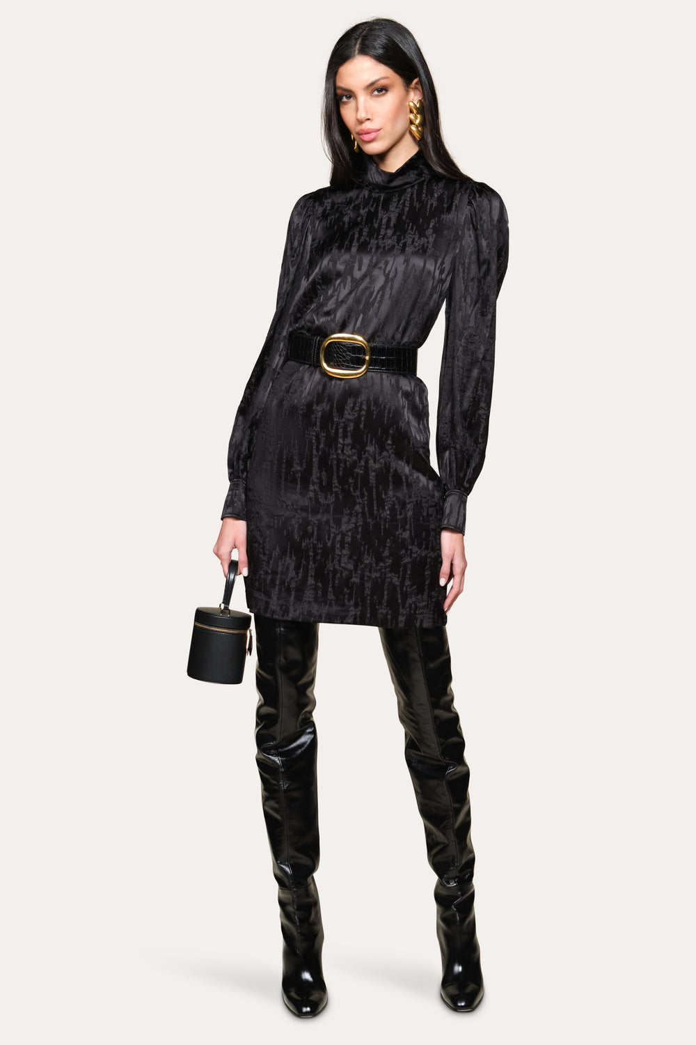 Silk Jacquard Dress | Elie Tahari BLACK