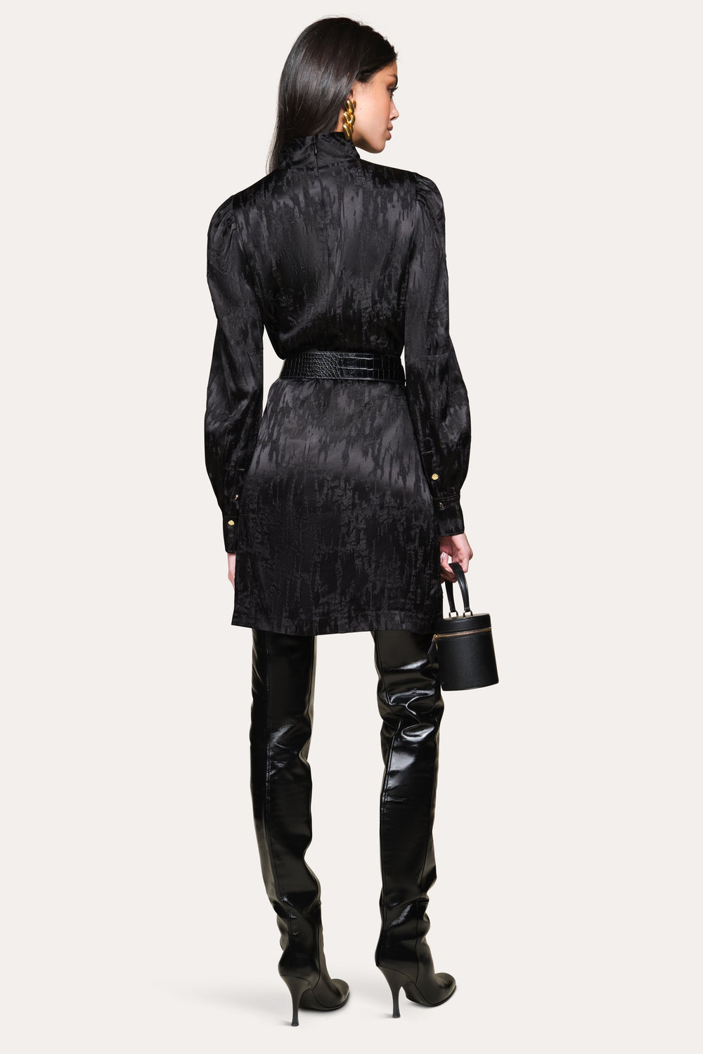 Silk Jacquard Dress | Elie Tahari BLACK