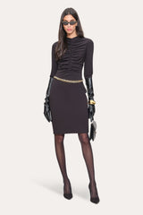 Pinched Bodice Dress | Elie Tahari BLACK