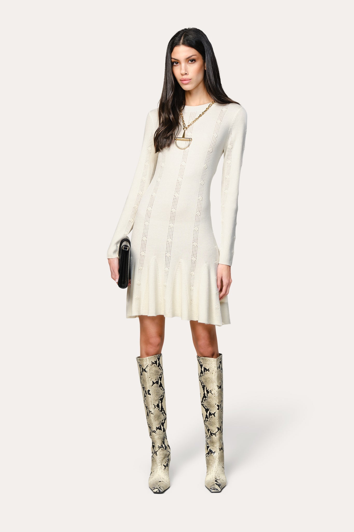 Silk Knitted Dress | Elie Tahari IVORY