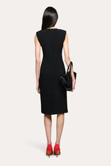 Camille Crepe Dress | Elie Tahari BLACK