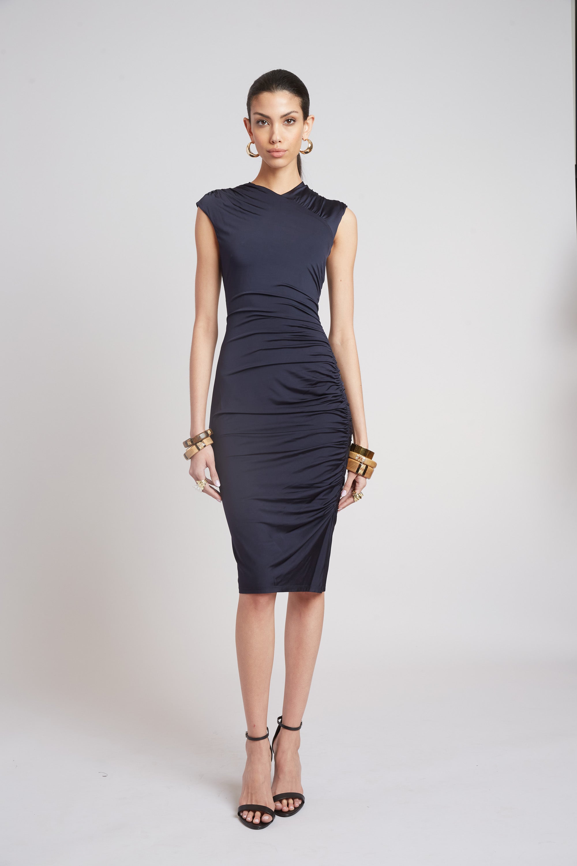 Ruched Jersey Dress | Elie Tahari INDIGO