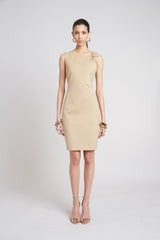 Gilded Knit Dress | Elie Tahari SANDCASTLE