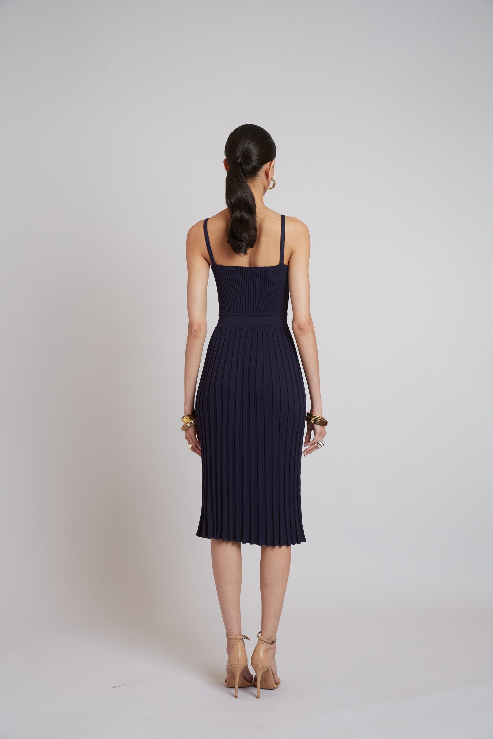 Rib Knit Dress | Elie Tahari INDIGO