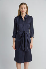 Satin Tie Shirt Dress | Elie Tahari STARGAZER