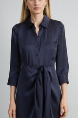 Satin Tie Shirt Dress | Elie Tahari STARGAZER