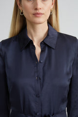 Satin Tie Shirt Dress | Elie Tahari STARGAZER