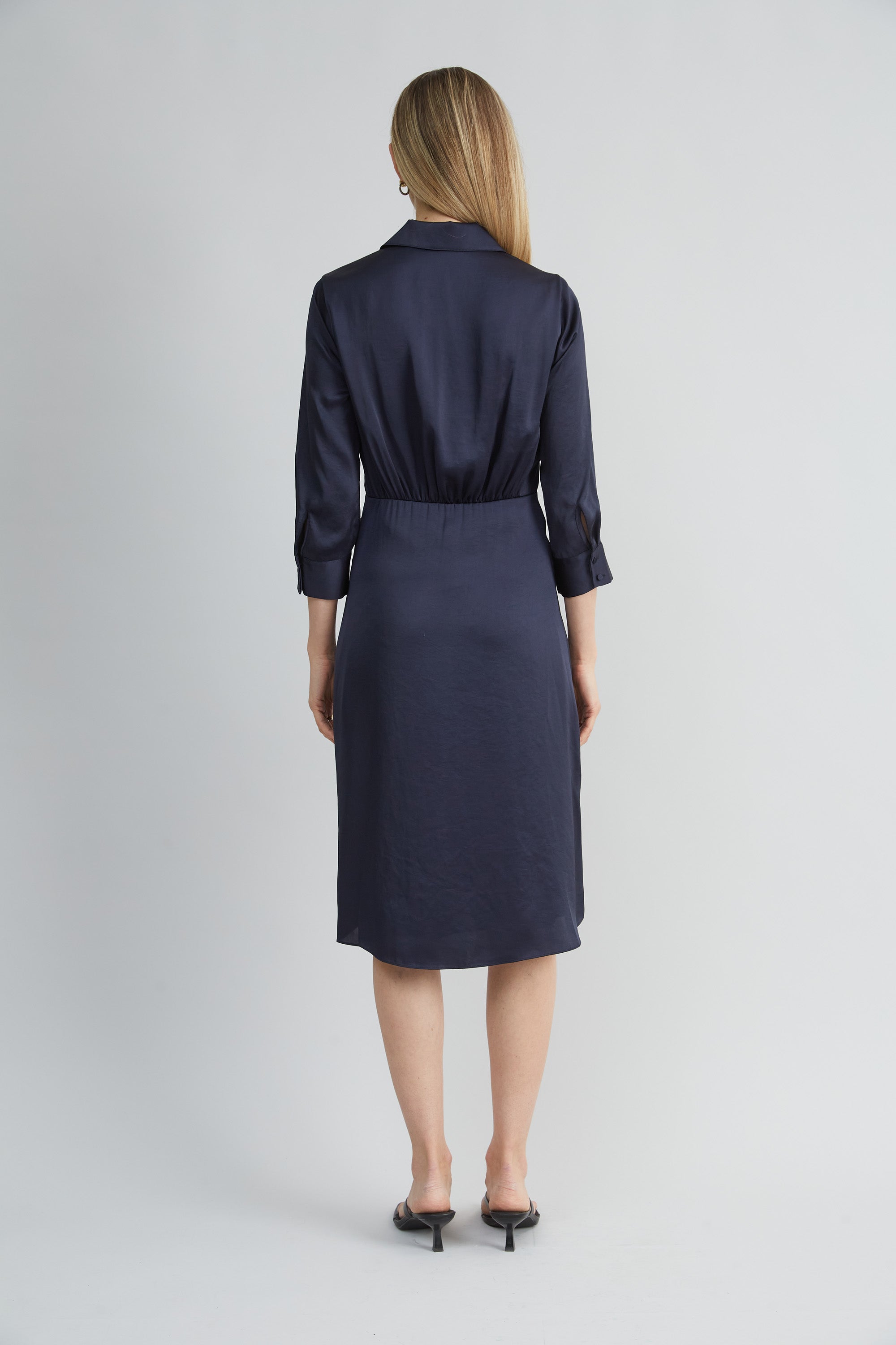 Satin Tie Shirt Dress | Elie Tahari STARGAZER