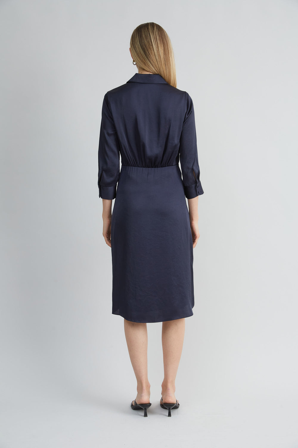 Satin Tie Shirt Dress | Elie Tahari STARGAZER