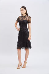 Corset Lace Dress | Elie Tahari BLACK