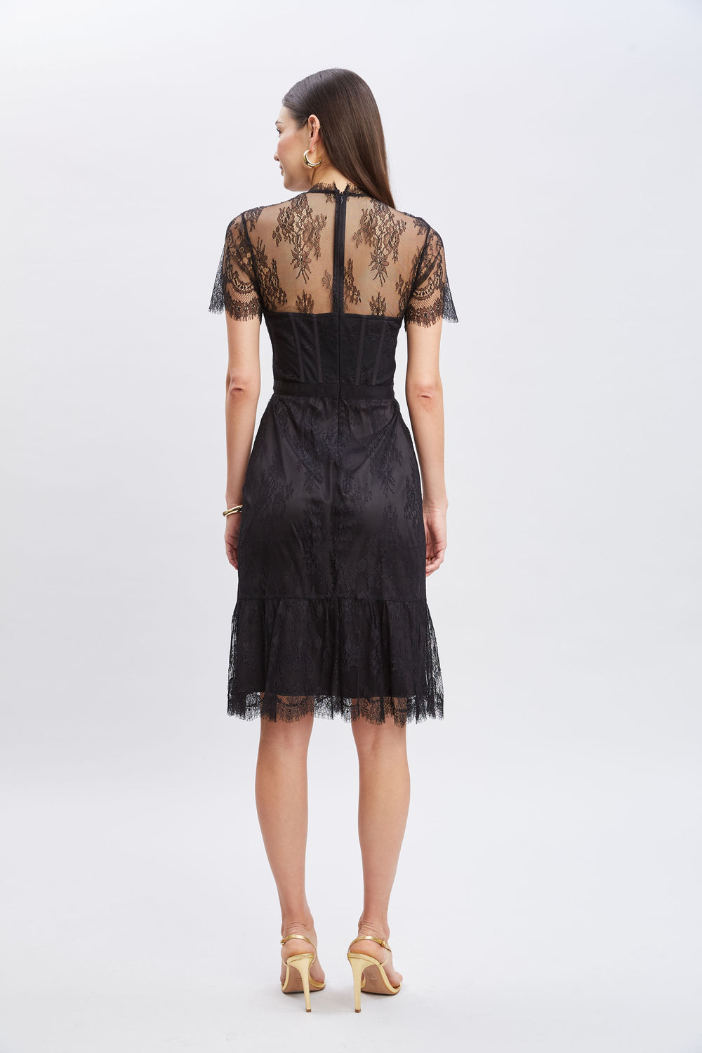Corset Lace Dress | Elie Tahari BLACK