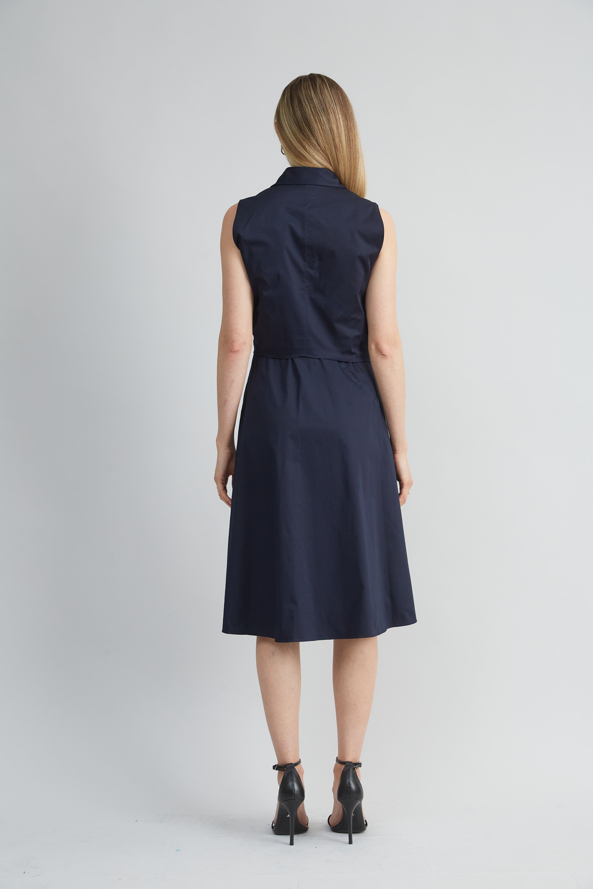 Sleeveless Cotton Tie Dress | Elie Tahari STARGAZER