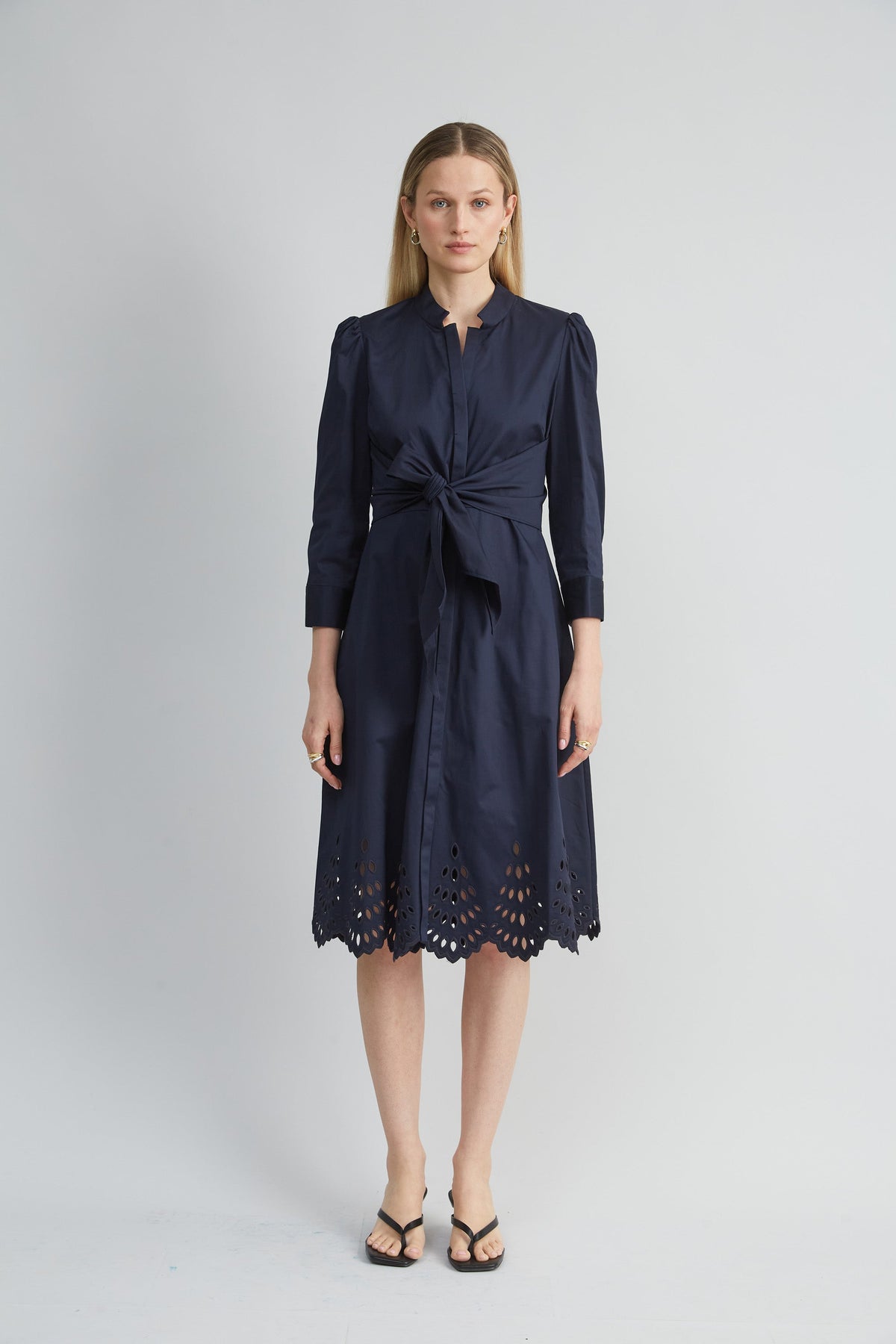 Cotton Tie Embroidered Dress | Elie Tahari STARGAZER