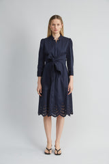 Cotton Tie Embroidered Dress | Elie Tahari STARGAZER