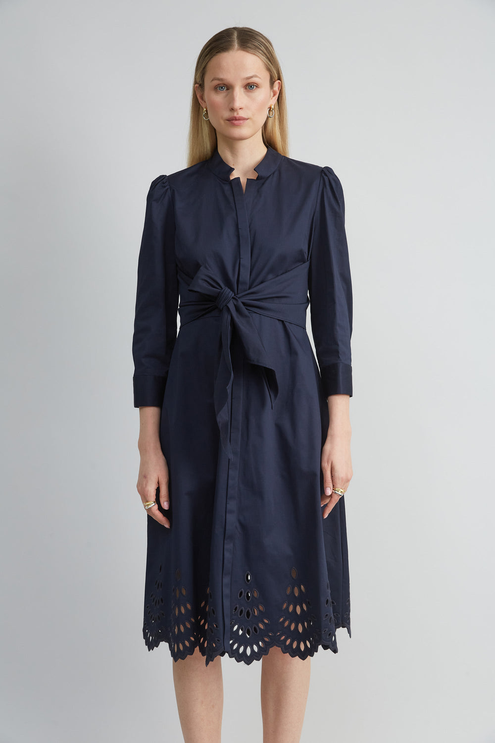 Cotton Tie Embroidered Dress | Elie Tahari STARGAZER