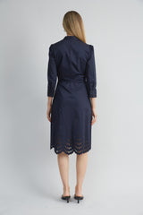 Cotton Tie Embroidered Dress | Elie Tahari STARGAZER