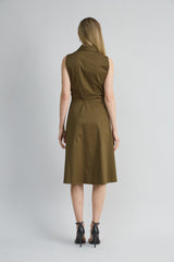 Sleeveless Cotton Tie Dress | Elie Tahari SAVOY
