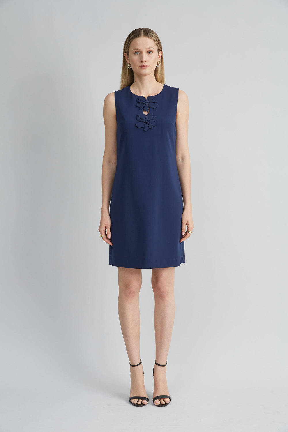 Flower Shift Dress | Elie Tahari GALAXY NAVY