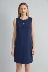 Flower Shift Dress | Elie Tahari GALAXY NAVY