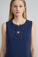 Flower Shift Dress | Elie Tahari GALAXY NAVY