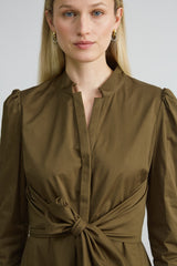 Cotton Tie Embroidered Dress | Elie Tahari SAVOY