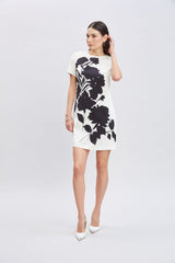 Midnight Garden Shift Dress | Elie Tahari IVORY-BLACK
