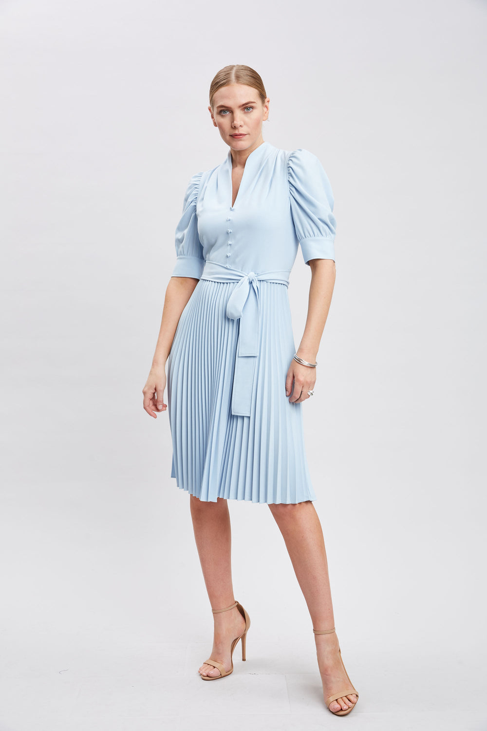 Pleated Contour Dress | Elie Tahari SEAFOAM