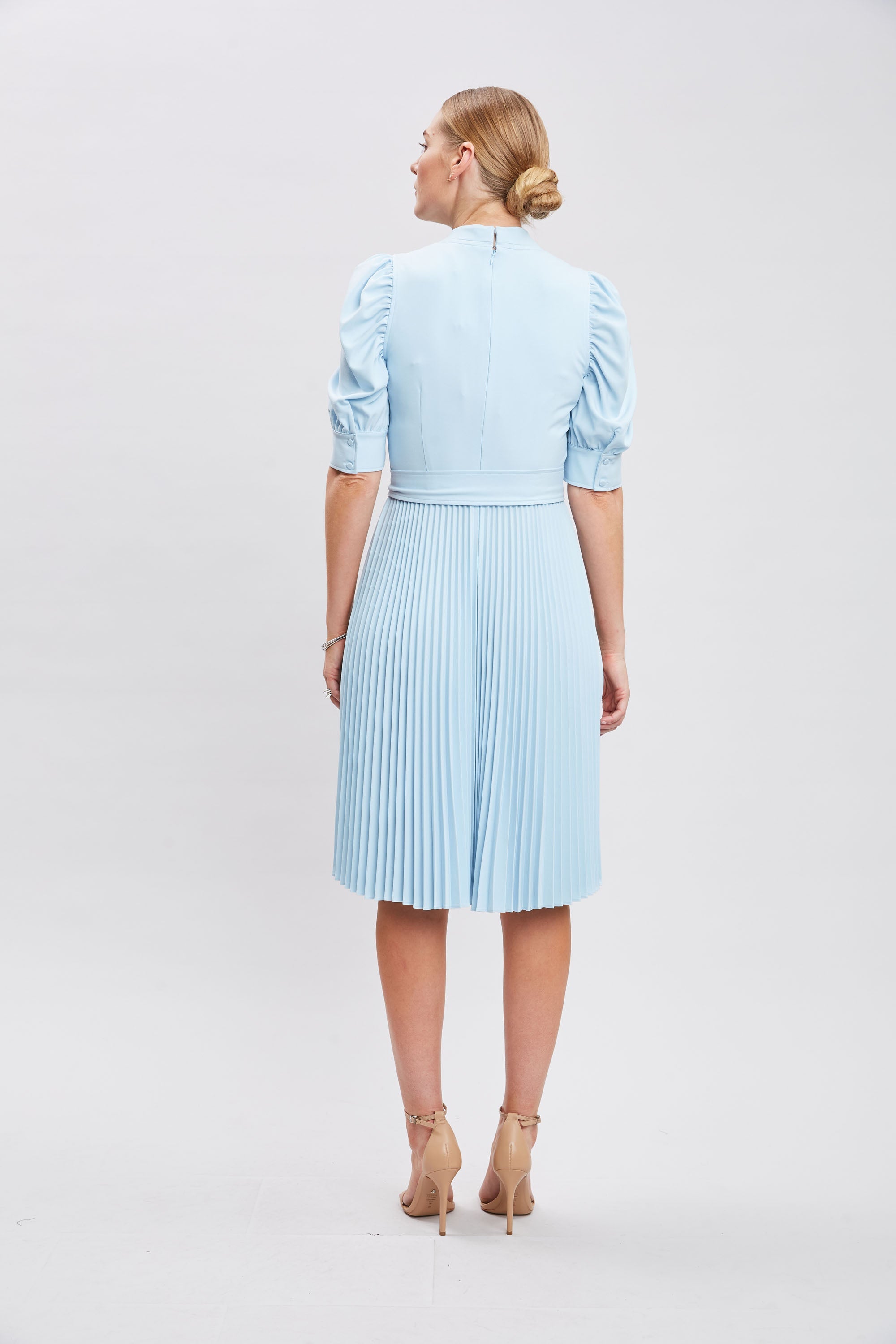 Pleated Contour Dress | Elie Tahari SEAFOAM
