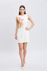 Dahlia Floral Shift Dress | Elie Tahari FOAM MULTI