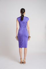 Ruched Jersey Dress | Elie Tahari GRAPE