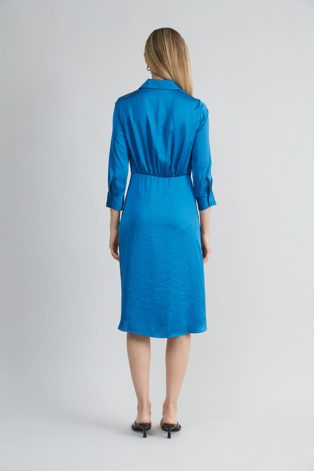 Satin Tie Shirt Dress | Elie Tahari OCEAN