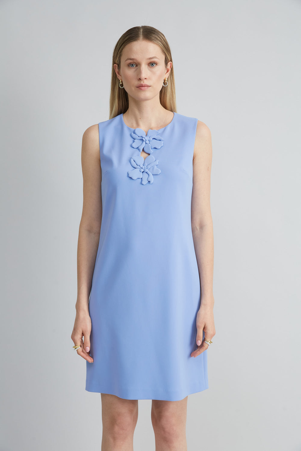 Flower Shift Dress | Elie Tahari HORIZON BLUE