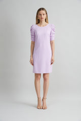 Ruched Sleeve Shift Dress | Elie Tahari THISTLE