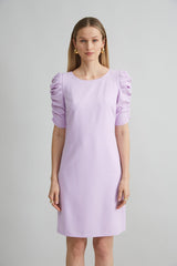 Ruched Sleeve Shift Dress | Elie Tahari THISTLE