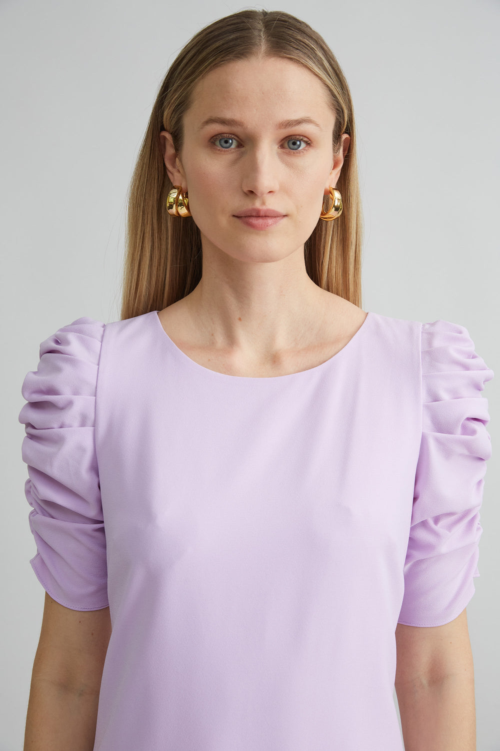 Ruched Sleeve Shift Dress | Elie Tahari THISTLE