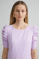 Ruched Sleeve Shift Dress | Elie Tahari THISTLE